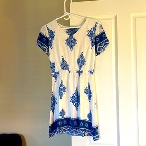 Market & Spruce blue pattern dress